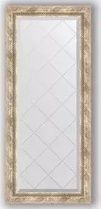 Зеркало Evoform с гравировкой Exclusive-G 53x123 см, в багетной раме - прованс с плетением 70 мм (BY 4048)