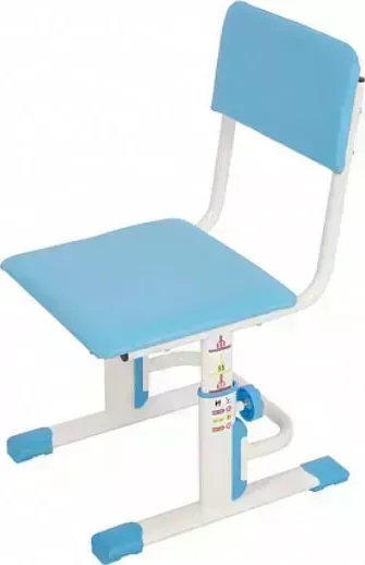 Стул школьный POLINI для школьника регулируемый kids City / kids Smart S, белый-синий (1кор)