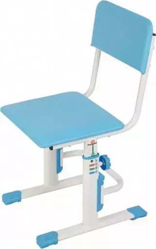 Стул школьный POLINI для школьника регулируемый kids City / kids Smart L, белый-синий (1кор)