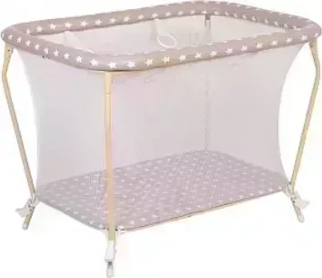 Манеж POLINI kids Classic Звезды, макиато-белый (1кор)