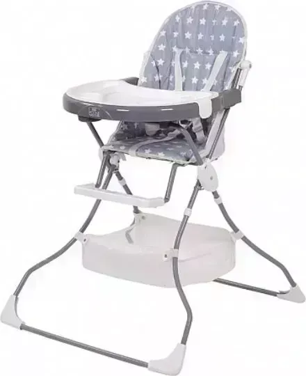 Стул для кормления POLINI ьчик kids 252 Звезды, серый-белый (1кор) Стул