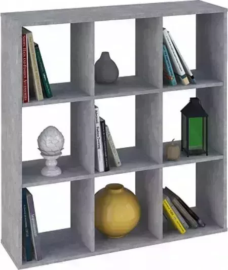 Стеллаж POLINI Home Smart Кубический 9 секции, бетон (1кор)