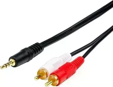 Кабель EXPLOYD EX-K-1403 AUX Jack 3.5 mm (M) - 2xRCA 1.5M чёрный Аудиокабель mm -