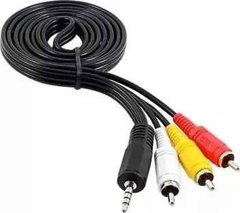 Кабель EXPLOYD EX-K-1404 AUX Jack 3.5 mm (M) - 3xRCA 1.5M чёрный Аудиокабель mm -