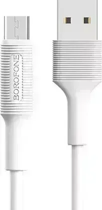 Кабель BOROFONE (6957531081661) BX1 USB (m)-microUSB (m) 1.0м - белый micro -micro -
