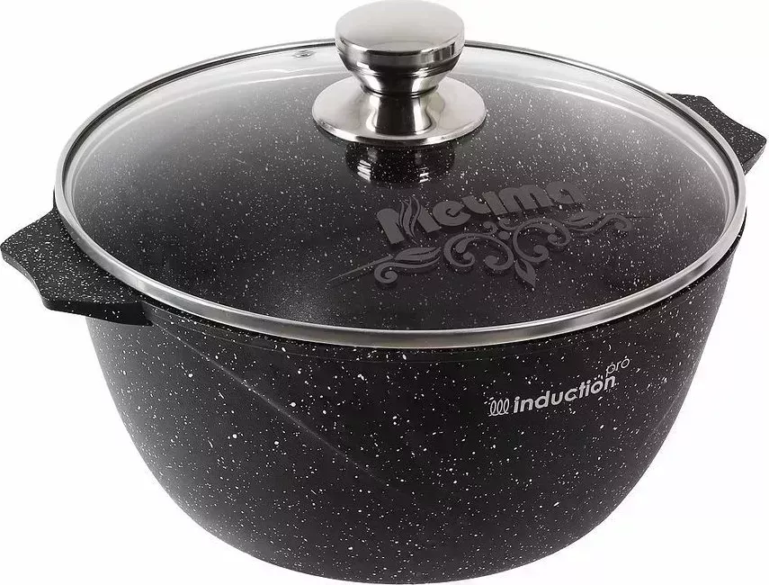 Кастрюля МЕЧТА 45802И Гранит black Induction Pro 5л