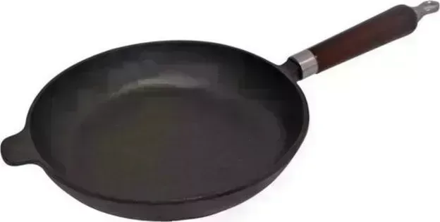 Сковорода MALLONY чугунная с деревянной ручкой CIF26-W, диам ? 26 см (983004) с ? 26
