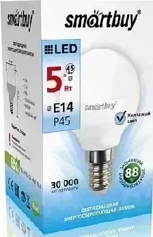 Лампа светодиодная SMARTBUY P45-05W/4000/E14 (10) Светодиодная лампа
