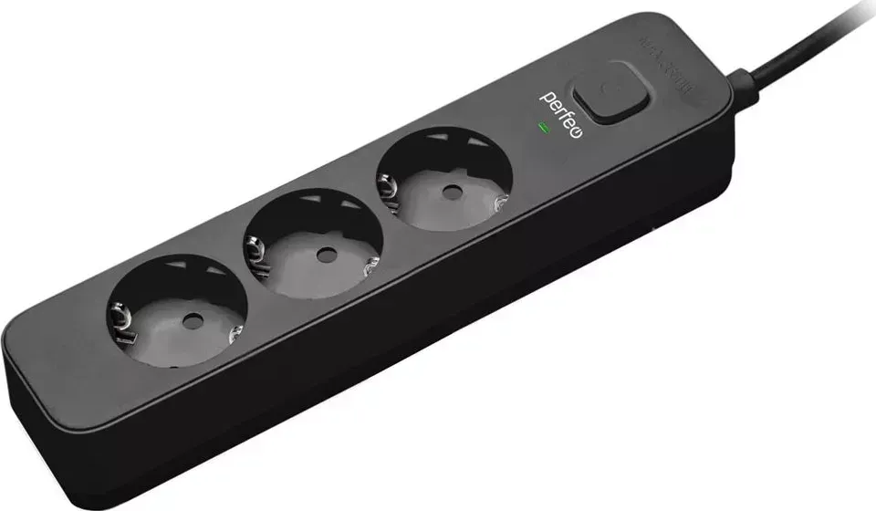 Фильтр PERFEO (PF_C3952) POWER STREAM - 3 роз - 3,0 м - черный сетевой фильтр - 3 - м -