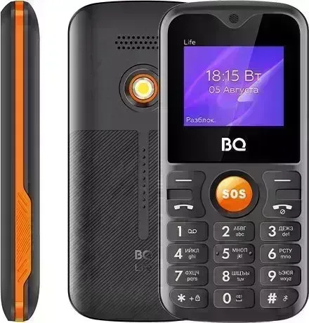 Мобильный телефон BQ 1853 LIFE BLACK+ORANGE