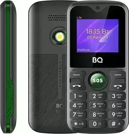 Мобильный телефон BQ 1853 LIFE BLACK+GREEN