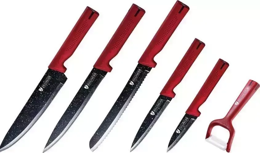 Набор ножей MERCURYHAUS KITCHEN KING KK-SL5 RED