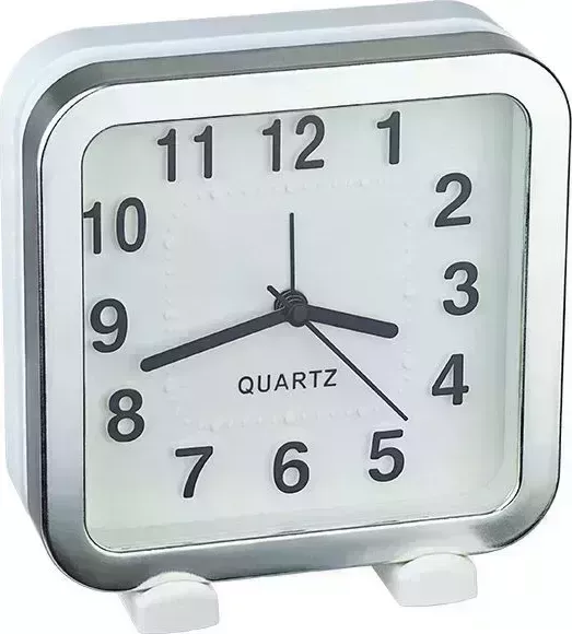Часы настольные PERFEO (PF_C3160) Quartz "PF-TC-018", квадратные 13*13 см, белые