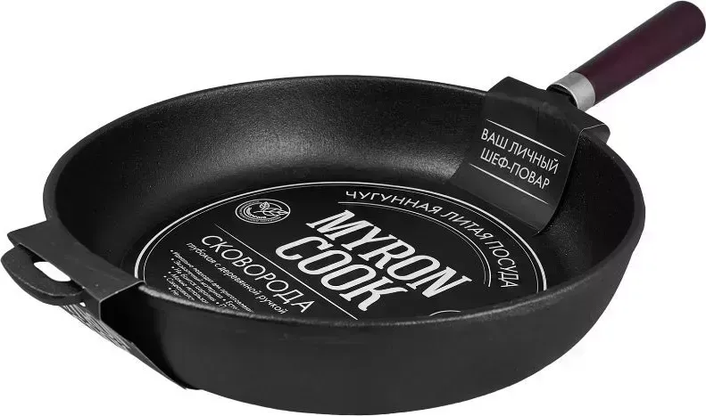 Сковорода MYRON COOK XG728N чугунная глуб 28см