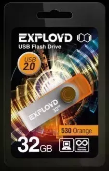 Флеш-накопитель EXPLOYD 32GB 530 оранжевый USB флэш-накопитель