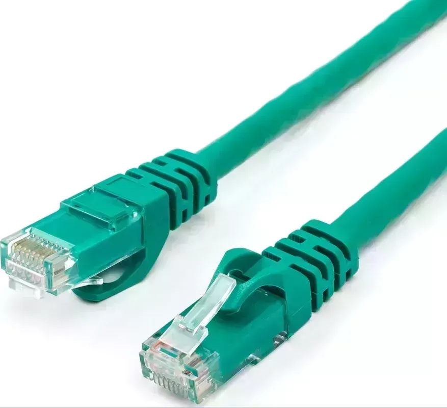 Кабель Патч-корд ATCOM (AT9410) UTP, литой, RJ45, Cat.6, 2м зеленый