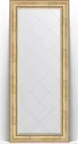 Зеркало Evoform с Exclusive-G Floor 87x207 см, в багетной раме - состаренное серебро с орнаментом 120 мм (BY 6338)