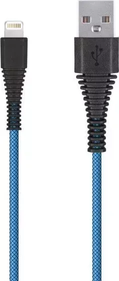 Кабель SMARTBUY (iK-520n-2 blue) USB - 8 pin, "карбон"- 2.0 м,синий
