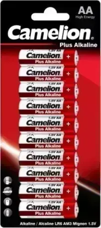 Батарейки CAMELION (14132) LR6 PLUS ALKALINE BL-10 (LR6-BP10, батарейка,1.5В)