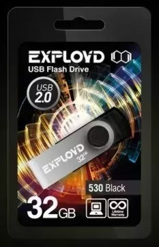 Флеш-накопитель EXPLOYD 32GB-530 черный USB флэш-накопитель