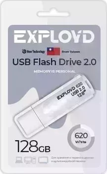 Флеш-накопитель EXPLOYD EX-128GB-620-White USB флэш-накопитель