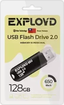 Флеш-накопитель EXPLOYD EX-128GB-650-Black USB флэш-накопитель