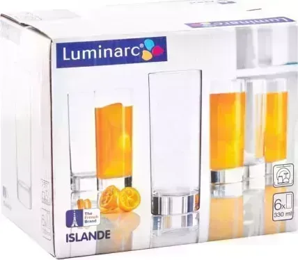 Набор стаканов LUMINARC ИСЛАНДИЯ наб. 6 шт 330 мл высокие (J0040) Посуда 6