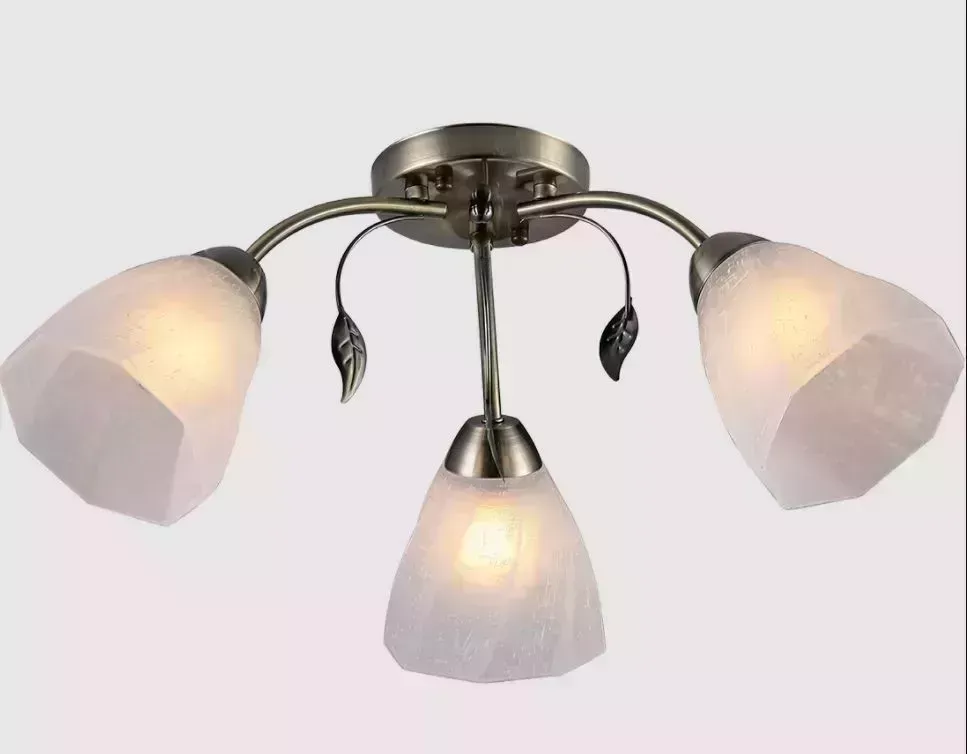 Люстра RITTER 52539 4 Classic 06759/3 3хE27, 500х500х230мм, латунь, СВЕТИЛЬНИКИ ПОТОЛОЧНЫЕ, ЛЮСТРЫ 4