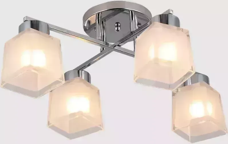 Люстра RITTER 52518 9 Modern 167/4 4хE27, 540х400х180мм, хром, СВЕТИЛЬНИКИ ПОТОЛОЧНЫЕ, ЛЮСТРЫ 9