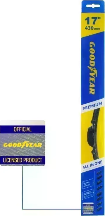 Щетка стеклоочистителя GOODYEAR GY000437 PREMIUM 17 /43 CM бескаркасная 17'' CM