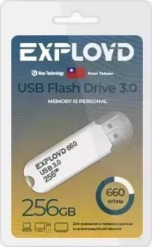 Флеш-накопитель EXPLOYD EX-256GB-660-White USB 3.0 флэш-накопитель