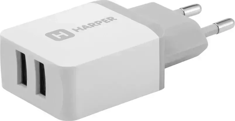 Зарядное устройство HARPER WCH-8220 СЗУ 2хUSB 2.4A QUICK CHARGE белый