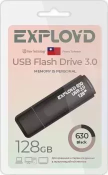 Флеш-накопитель EXPLOYD EX-128GB-630-Black USB 3.0 флэш-накопитель