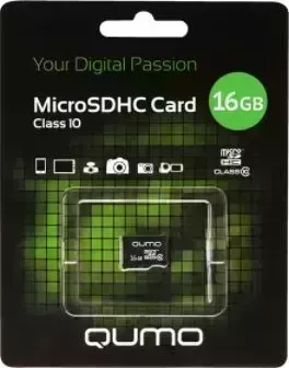 Карта памяти QUMO (21616) MicroSDHC 16GB - CLASS 10 - без адаптера