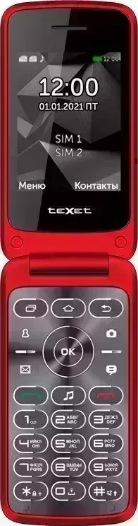Телефон TEXET TM-408 цвет красный телефон