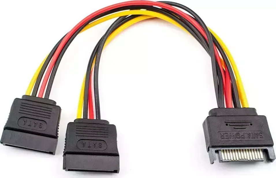 Кабель ATCOM (AT4366) -разветвитель SATA - 2xSATA 0.2M (медный) пакет
