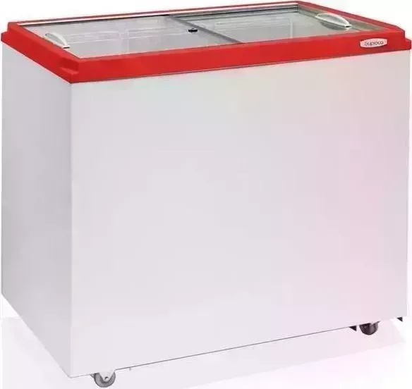 Ларь морозильный БИРЮСА H260Z 240л (ларь, термоотражающее стекло) белый с красн.окант.