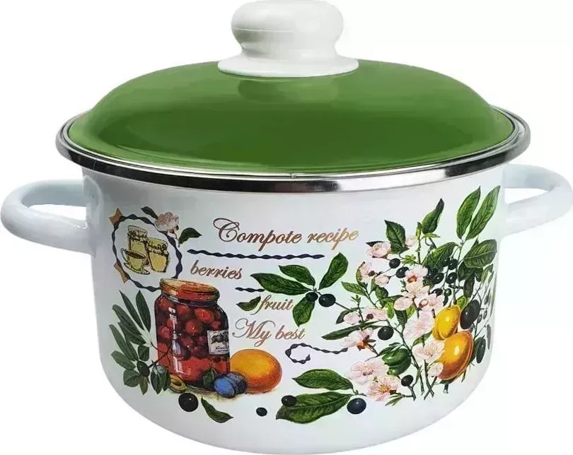 Кастрюля ЭМАЛЬ 6RD161M Вкусный компот цил 2,0л