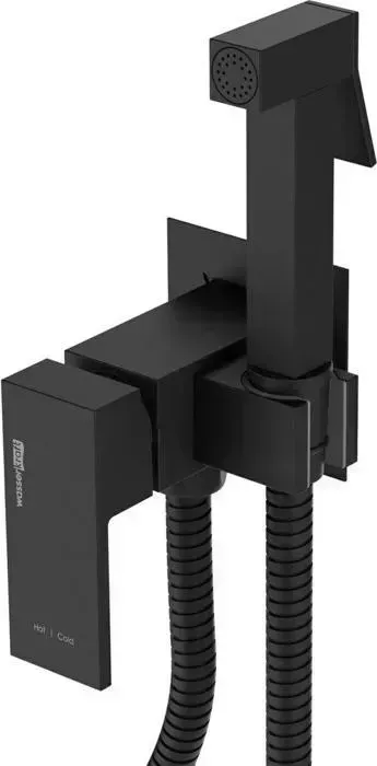 Смеситель для душа Wasserkraft с гигиенической лейкой, черный soft-touch (A71638)