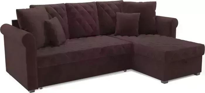 Диван угловой Mebel Ars Берлин (велюр шоколад HB-178 16)