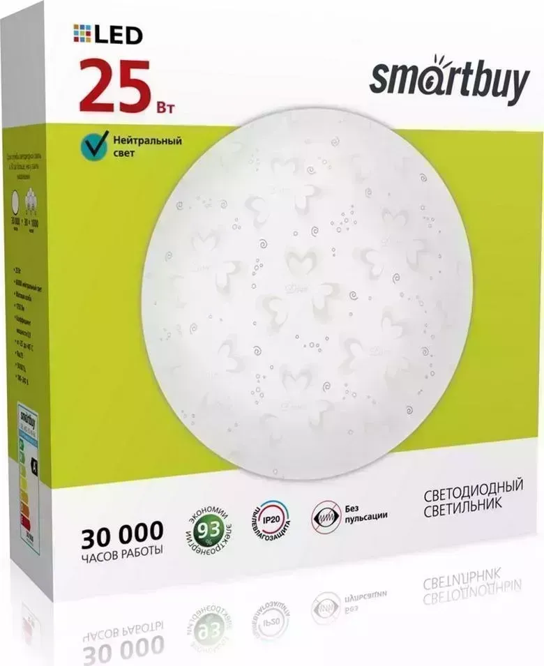 Светильник SMARTBUY (SBL-MD-25-W-6K) белый 25W Mood