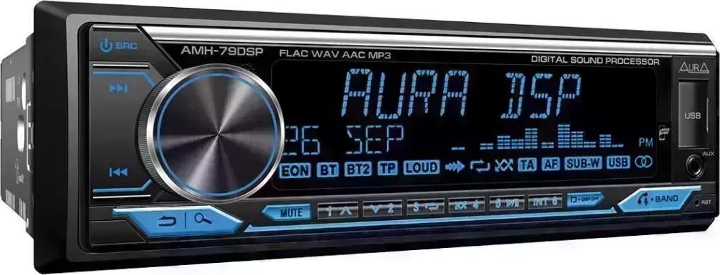 Автомагнитола AURA AMH-79DSP USB-ресивер синий