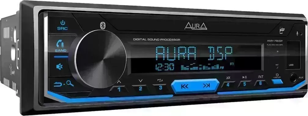 Автомагнитола AURA AMH-78DSP USB ресивер синий