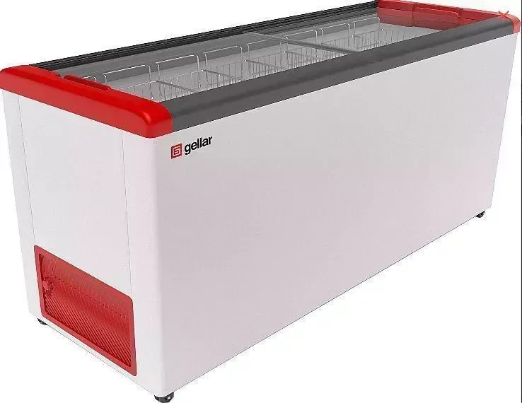 Морозильник GELLAR FG 700 C красный (ларь, стекло)