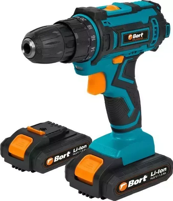 Дрель аккумуляторная BORT BAB-16x2Li-FDK (2x1,5Ah) -шуруповерт Дрель