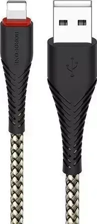 Кабель BOROFONE (6931474703453) BX25 USB-Lightning 8 Pin 2.4A 1M - черный 8 8 1M -