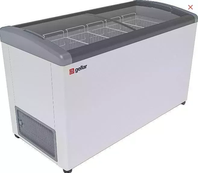 Морозильник GELLAR FG 575 E серый (ларь, стекло)