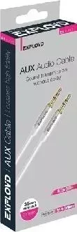 Кабель EXPLOYD EX-K-640 AUX Jack 3,5mm (M) - Jack 3,5mm (M) круглый силикон 2M белый SONDER