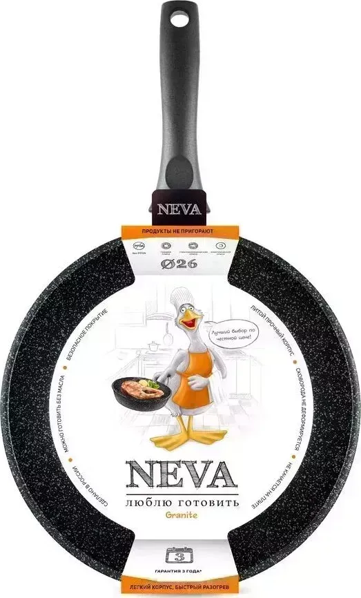 Сковорода NEVA NG126 а/пр литая 26см Granite