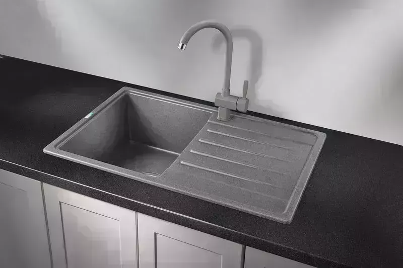 Мойка кухонная GRANULA ST-7602 ГРАФИТ СтандАРТ кварц